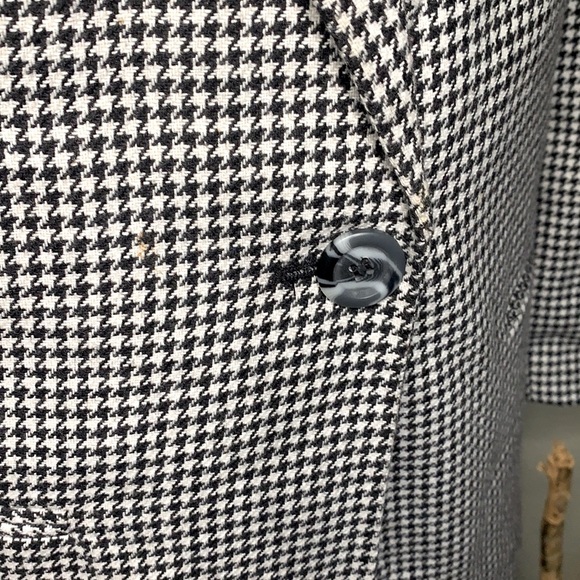 VTG Women’s Houndstooth Blazer Jacket with Velvet Collar | Size 8 - Picture 2 of 8